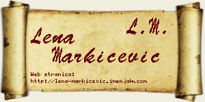 Lena Markićević vizit kartica